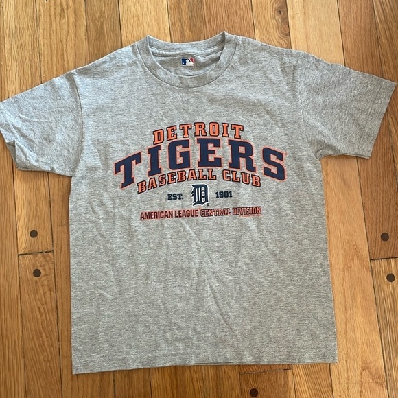 Detroit Tigers Baseball Grey Short Sleeve T-Shirt Youth Small - Picture 1 of 4